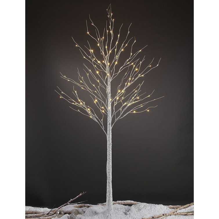 PreLit Birch Tree 132 Light LED Lighted Trees & Branches & Reviews Birch Lane